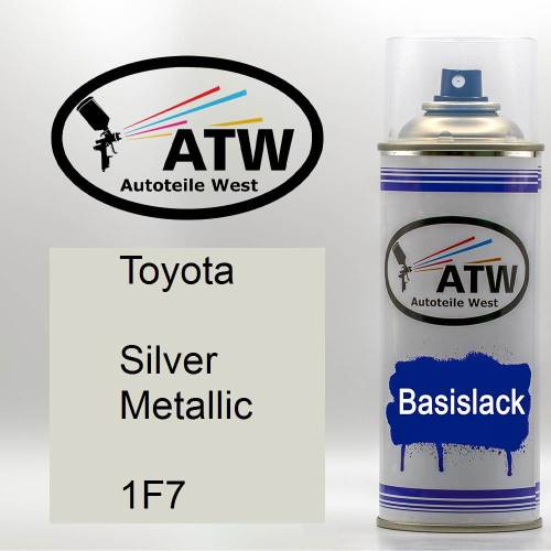 Toyota, Silver Metallic, 1F7: 400ml Sprühdose, von ATW Autoteile West.